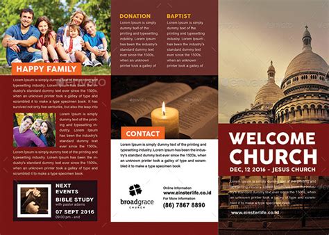 Church Welcome Brochure Template
